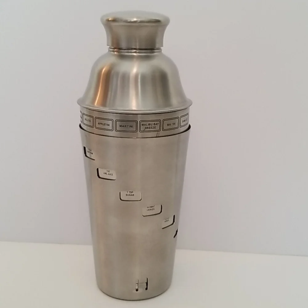 Oggi stainless steel silver dial a drink shaker 34 oz